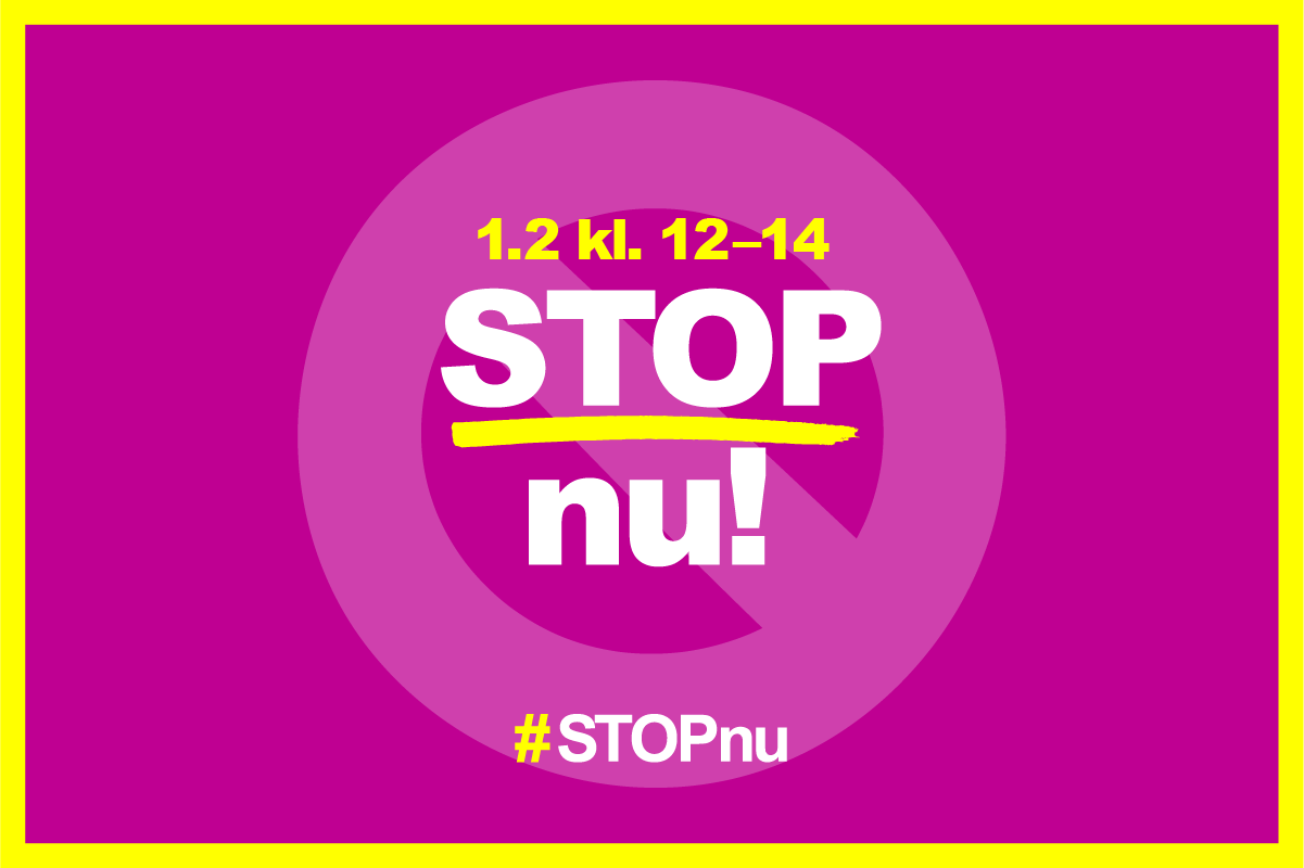STOP nu! -logotyp på svenska.
